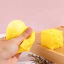 Yellow Cheese Squeeze Toy,Soft Novelty Toy, Rebounding Sensory,Help for Relax,Focus, Sensory Cheese for & Adults, Food Theme Cheese Cubes Squishy Toys,Stress Balls for Adults (Yellow 1)