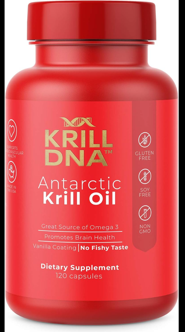 Krill Oil 1000 mg with Omega-3s EPA, DHA, Astaxanthin and Phospholipids 120 Softgels