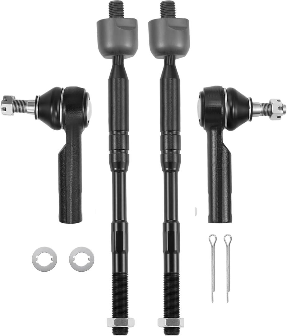 BDFHYK 4pcs Tie Rod Ends Kit Compatible with Toyota Corolla 2009-2019,2*Inner EV801193+2*Outer ES800525