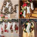 Soulchen 3 Pcs Dog Christmas Stockings Bulk 18 Inches Large Cable Knitted Hanging Christmas Stocking 15 Inch Bone Xmas Stocking for Family Xmas Tree, Fireplace for Dogs Pets (Lvory)
