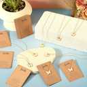 Unittype 20 Sets/40 Sets Christian Necklace Gift Faith Cards Women Mothers Baptism Butterfly Cross Jewelry Bible Verses Cards
