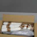 Liacere 175pcs Gold Plastic Plates - White and Gold Disposable, 50PCS Plastic Dinner Plates, Perfect for Wedding & Party & Holiday & Mother's Day & Easter Day