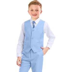 Boys’ Formal Suit 5 Piece Set, Toddler Tuxedos for Wedding, Suits for Teens Boy Dress School Clothes 6Y