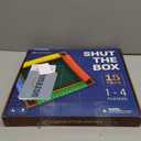 Queensell Shut The Box Game Wooden Board for 4 Players  15 Numbers Shut The Box Game  Classic Shut The Box Dice Game for Adults & Kids  Family Board Game