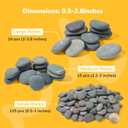 Simetufy 150 Pcs Small Painting Rocks for Craft, Natural River Rocks to Paint 125Pcs 0.5-1'' & 15pcs 1.2-2'' & 10pcs 2-2.8'', Flat Smooth Stones for Painting, Arts, Kindness, Garden Decorative