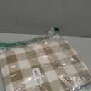 Beige Checkered Fitted Table Covers for 8 Foot Tables, Farmhouse White Buffalo Plaid Elastic Table Cover Rectangle 32"x96" Waterproof Tablecloth, Patio Table Cloth for Indoor Outdoor Picnic Party (Checkerboard11sdy6252)