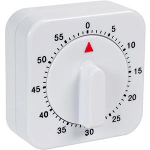 Kitchen Cooking Timer, Chef Cooking Timer Clock with a Loud Alarm Clock, 100% Mechanical Desktop, Suitable for Classrooms, Homes, Study (White)
