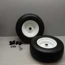 16x6.50-8 Flat Free Riding Lawn Mower Tire and Wheel, 2 Pcs 16x6.5-8nhs Garden Tractor Lawnmower Tyre, with 3/4" & 5/8" Bearing, 3" -4.5" -6" Centered Hub