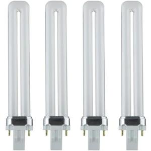 SATZOL 4 Pack 13W GX23 2 Pin Base Bulb 4100K PL-S 13W CFL Light Bulb Replacement for Sylvania 21135 CF13DS/841- Philips 146878 PL-S 13W/841 and GE 97572 F13BX/841