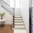 PURE ERA Carpet Stair Treads Ultra Plush 8" X 30" Soft Indoor Stair Protectors Pet-Friendly Non-Slip Skid Resistant Tape Free Washable Reusable(14 Pieces, White)
