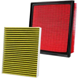 Capume 2PCS Cabin Engine Air Filter Kit Fit for 2019-25 ES350,2022-25 NX250, NX350,2019-22 AVALON,2018-24 CAMRY,2020-25 HIGHLANDER,2019-25 RAV4,CF12157,CA12377,87139-0E040,17801-F0050