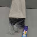 Small Table Lamp for Bedroom - Bedside Lamps for Nightstand, Minimalist Night Stand Light Lamp with Square Fabric Shade, Desk Reading Lamp for Kids Room Living Room Office Dorm (12.8in, Cream & Black)