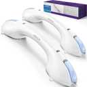 KEKOY 17.5 Inch Suction Grab Bars for Bathtubs and Showers with Indicator 2 Pack- Heavy Duty Safety Shower Handle for Seniors and Elderly, Handicap Bars for Bathroom, No Drilling and Removable, Blue