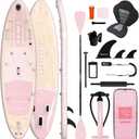TIGERXBANG Inflatable Stand Up Paddle Board with SUP Board Accessories, Anti-Slip EVA Deck, 11'/10'6'' Paddleboard for Adults & Youth - All Skill Levels