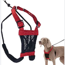 Sporn No Pull Dog Harness for Large Dogs, L/XL Red Mesh, Durable Nylon, Breathable, Lightly Padded, Soft & Easy, Heavy Duty Body Halter Pulling Harness for Big, Extra Large Size Breeds