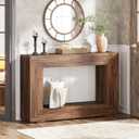 Tribesigns Farmhouse Console Table, 47 Inches Entryway Console Table with Storage, Industrial Hallway Accent Table for Living Room, Entrance (Rustic Brown)