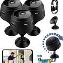 SHYTOUCH Camtrix Magnetic Mini Security Camera, Pixielens Pro Security Camera, Drop Swiftly Security Cameras, Mini 1080p HD Wireless Magnetic Security Camera, Night Vision Motion Detection (Black 2 Pack One Extra