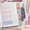 BLIEVE Aesthetic Highlighters and Gel Pens And Soft Tip, No Bleed Dry Fast Easy to Hold, for Bible Journaling Planner Notes School Office Supplies (Morandi)