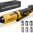 3/8 Inch Cordless Ratchet Wrench for DEWALT 20V Battery, 88Ft-Lbs, 0-400RPM, Electric Ratchet Wrench Set w/Variable Speed Trigger, Reinforced Head, R&F Switch, 7 Sockets,3/8" to 1/4" Adapter