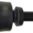 Stockton 26-48 Inch Adjustable Curtain Rod Set, 5/8 Inch Diameter in Distressed Black