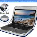 Laptop Case 14 inch, Shockproof Protective Computer Cover Flip Case Briefcase Carrying Bag Compatible with 14" HP, Lenovo, Asus, Acer, Notebook, Chromebook Computer, Blue