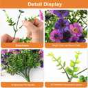 Artificial Hanging Flowers for Outdoors, 2 Pcs Fake Hanging Plants Spring Summer Decor, UV Resistant No Fade Faux Silk Daisy Flower for Planters Front Door Porch Patio Yard Garden(Double Purple)