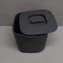4-Liter Kitchen Compost Bin with Handles for Countertop Food Scrap Collection.Dary Gray-4L-US