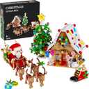 CAEROKEERL Christmas Santa's Sleigh Building Sets,Santa Claus Kit and Gingerbread House kit, Toys for Kids Ages 8+,Suitable for Christmas and Birthday Gifts.867pcs