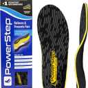 PowerStep Pinnacle Work Insoles, Work Boot Arch Support, Plantar Fasciitis Relief, Pronation, Arch Support Shoe Inserts, Orthotic for Men and Women, Made in The USA, Size: Men's 7-7.5 / Women's 9-9.5 (Black/Yellow)