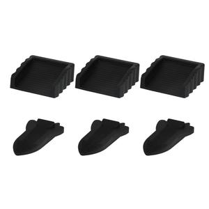 6pcs Door Stopper, 2 Styles Small TPR Rubber Doorstops Wedge Bidirectional Anti-Slip Spacecraft Indoor Bottom Stop Weight Prop Hold Keep Open Works on All Floor Types Home & Office Use (Black)