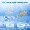 Dental Ultrasonic Retainer Cleaner Machine - 45kHz Dental Cleaning Pod with 4 Modes, Digital Timer & 200ML Capacity for Denture, Mouth Guard, Aligner, Night Guard, Braces, Toothbrush Head & Jewelry, Black