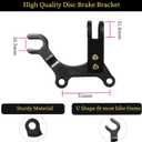 Disc Brake Conversion Kit, 1Pcs Disc Brake Adapter Bracket Fitting Frame Mount Cycling Holder,1 pcs Alu-Alloy Threaded Hubs Disk Adapter for Bike Brake Rotor with 6 pcs T25 Bolts Screws