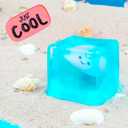 Stress Cube Fidget Toys Adults - Sensory Toys for Kids with Autism Stress Ball - Glow in The Dark Blobfish Inside, Squishy Sensory Toy, Stress Relief Toy for Halloween, Christmas & Birthday Gift