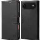 Wallet Case for iPhone 17 Air with Credit Card Holder,PU Leather Folio Flip Kickstand Protective Shockproof Cover for Apple 17 Air Phone Case (Black, for iPhone 17 Air - 6.5'')