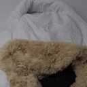 Amazon Basics Donut Pet Bolster Faux Fur Bed for Dog, Beige, 23" x 23"