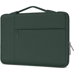 MOSISO Laptop Case 15 inch, 15 inch Laptop Sleeve with Handle Compatible with MacBook Air 15 M4 A3241 M3 A3114 M2 A2941 2025 2024 2023, Dell XPS, Polyester Multifunctional Computer Bag, Midnight Green