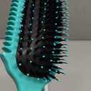 Curl Defining Brush, Curly Hair Brush Defining for Curls Waves & Coils, Volume Styling Women'S Curls, Reduce Pulling Frizz, Funny Cat Ear Designs - Green