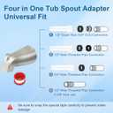 Universal Tub Spout for 1/2" Copper Pipe, 1/2" IPS and 3/4" IPS, Bathtub Faucet with Diverter and Adapter and Hex Wrench (Brushed Nickel)