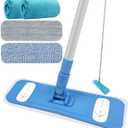 Microfiber Mops for Floor Cleaning, Multi Surface Floor Cleaner with 2 Microfiber Dry Wet Mop Pads + 2 Dusting Clothes for Sweeping and Mopping