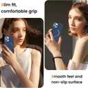 Liquid Silicone Case for iPhone 16 Pro Max with Magnetic Ring Stand, Military Grade Shockproof Protection, Anti-Scratch Microfiber Lining Covers for iPhone 16 Pro Max, Dark Blue