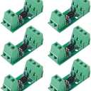 AOICRIE 6pcs PC817 1 Channel Optocoupler Isolation Module 1CH Optocoupler PC817 3-5V 12V 24V Photoelectric Isolator PNP NPN Signal Converter Rail Holder PLC Drive Motor Board