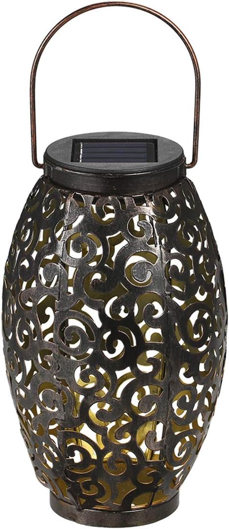 Solar Power Energy LED Lantern Light Outdoor Hanging Lamp IP44 Water Resistance for Patio Garden Courtyard Pathway