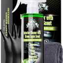 Car Interior Cleaner Spray, Multipurpose Leather Seat Cleaner Upholstery Car Cleaning Kit Auto Dashboard Vinyl Detailing Supplies Kit,Green Apple Scent