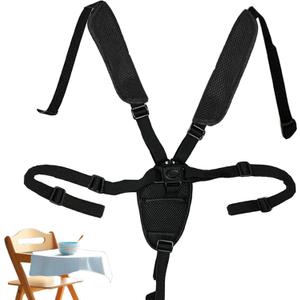 LiXiongBao 4in1 Universal 5 Point High Chairs Harness Straps,Seat Straps Crotch Cushion Shoulder Pads,Universal Baby Haeness Belt Holder,Include 2 Shoulder Pads & 1 Guarding Pad