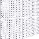 4 Pack Steel Peg Board,Universal 1/8 and 1/4 Pegboard Accessories,Ideal for Garage Tool Storage, Office Organization, Craft Room, Kitchen etc. (White, 4-12X12)