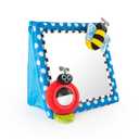 Sassy Tummy Time Floor Mirror, Developmental Baby Toy, Newborn Essential, Great Shower Gift, 0+ months (11.5"L x 11.5"W, Blue)