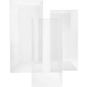 CiaoHER Crystal Clear Acrylic Pedestal Stand for Flower Cake Gift to Decorate Your Wedding Party Event Birthday Gallery (3PCS-extra large)