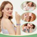 60pcs Crystal Beaded Bracelet Bulk for Women Colorful Beaded Bracelet Boho Multi Layer Stacking Bracelets Stretchy Strand Shiny Crystal Bead Bracelets