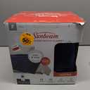 Sunbeam Electric Heated Bed Blanket Navy Soft Microplush 12 Heat Settings Full 84 x 72, Blue