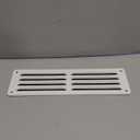 PATIKIL 12x3.5 Inch Aluminum Vent Cover, Screen Air Grille Ventilation Cover HVAC Louvered Grill for Home Kitchen Fireplace Bathroom Wall Ceiling, White